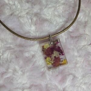 Earth Art Handcrafted Floral Pendant Necklace